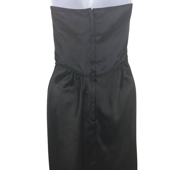 L.A. Glo Black and Gold Sequence Strapless Evening Dress with Bow Size 7B - Picture 8 of 12